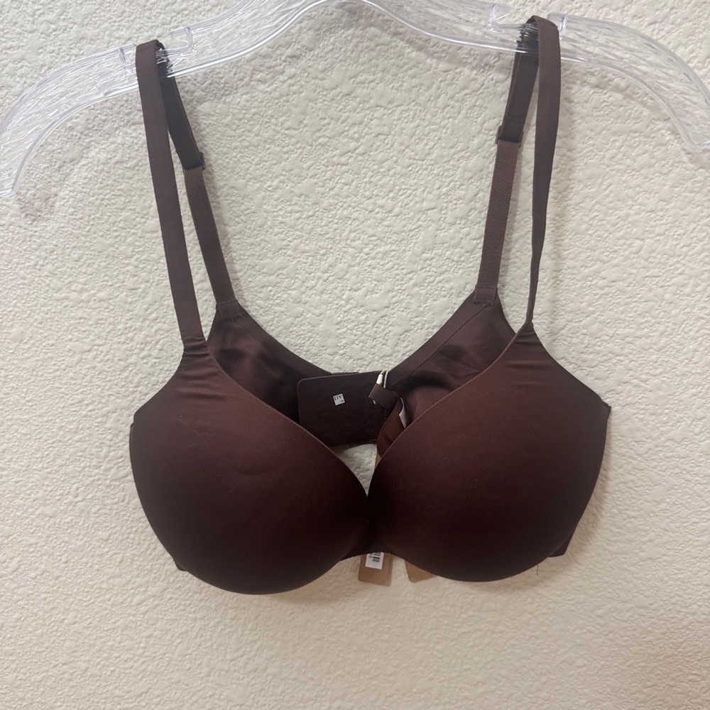 SKIMS Ultimate Push Up Plunge Cocoa Deep Brown Women's Bra